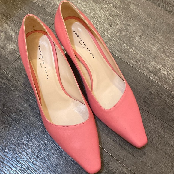 Roberto Festa pink 4inch kitten heels - Picture 1 of 4